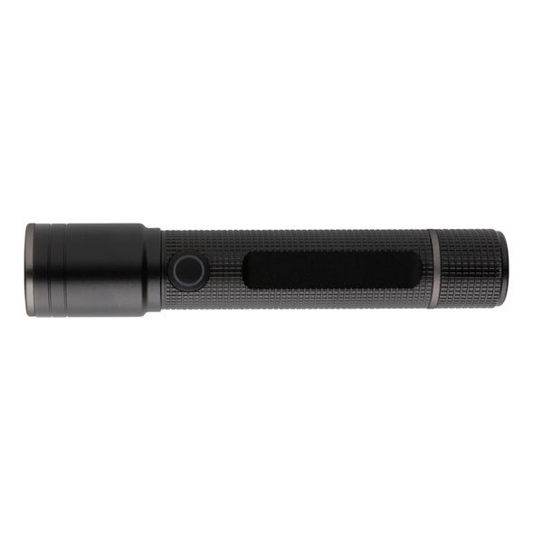 Branded Gear X RCS recycled aluminum USB-rechargeable torch