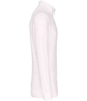 Kariban Zip Neck Sweatshirt White