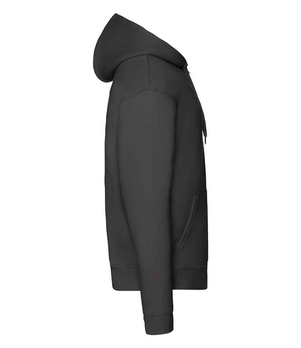 Fruit of the Loom Premium Zip Hooded Sweatshirt Black