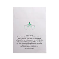 Seed Pack in White Paper Envelope
