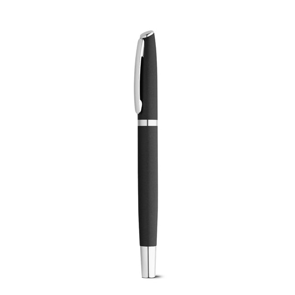 RE-LANDO-SET. Roller and ball pen set with 100% recycled aluminium body