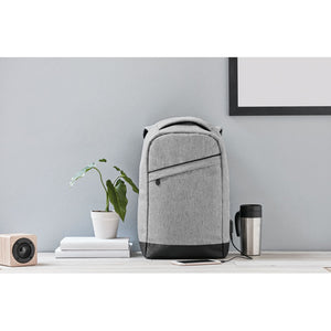 2 tone backpack incl USB plug