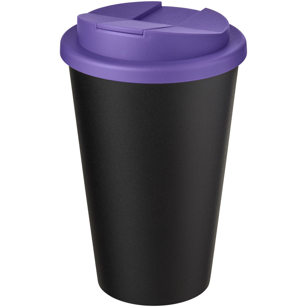 Branded Americano® Eco 350 ml recycled tumbler with spill-proof lid