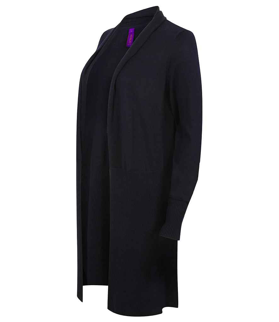 Branded Henbury Ladies Longline Open Cardigan