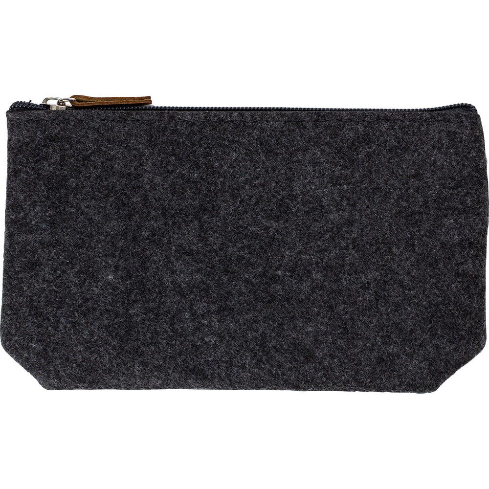 Branded Corsten RPET felt toiletry bag