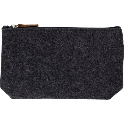 Branded Corsten RPET felt toiletry bag