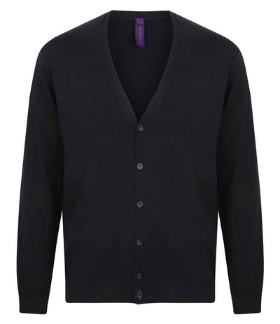 Henbury Lightweight Cotton Acrylic V Neck Cardigan