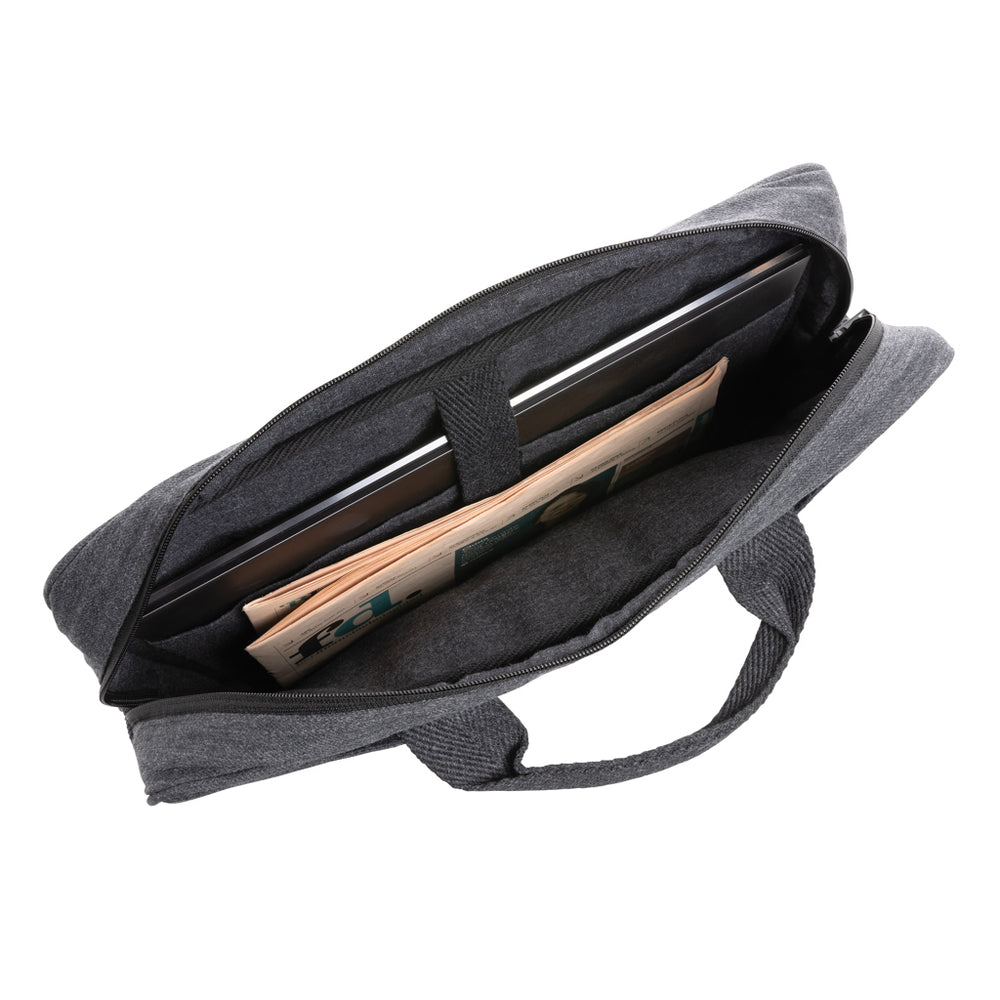 Branded Laluka AWARE™ recycled cotton 15.4 inch laptop bag