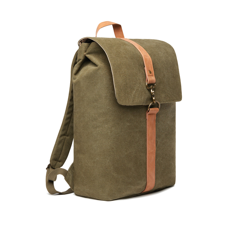 Branded VINGA Bosler backpack GRS recycled canvas