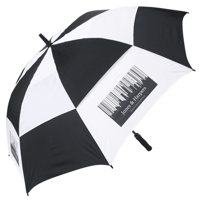 Automatic Vented Golf Umbrella Black & White