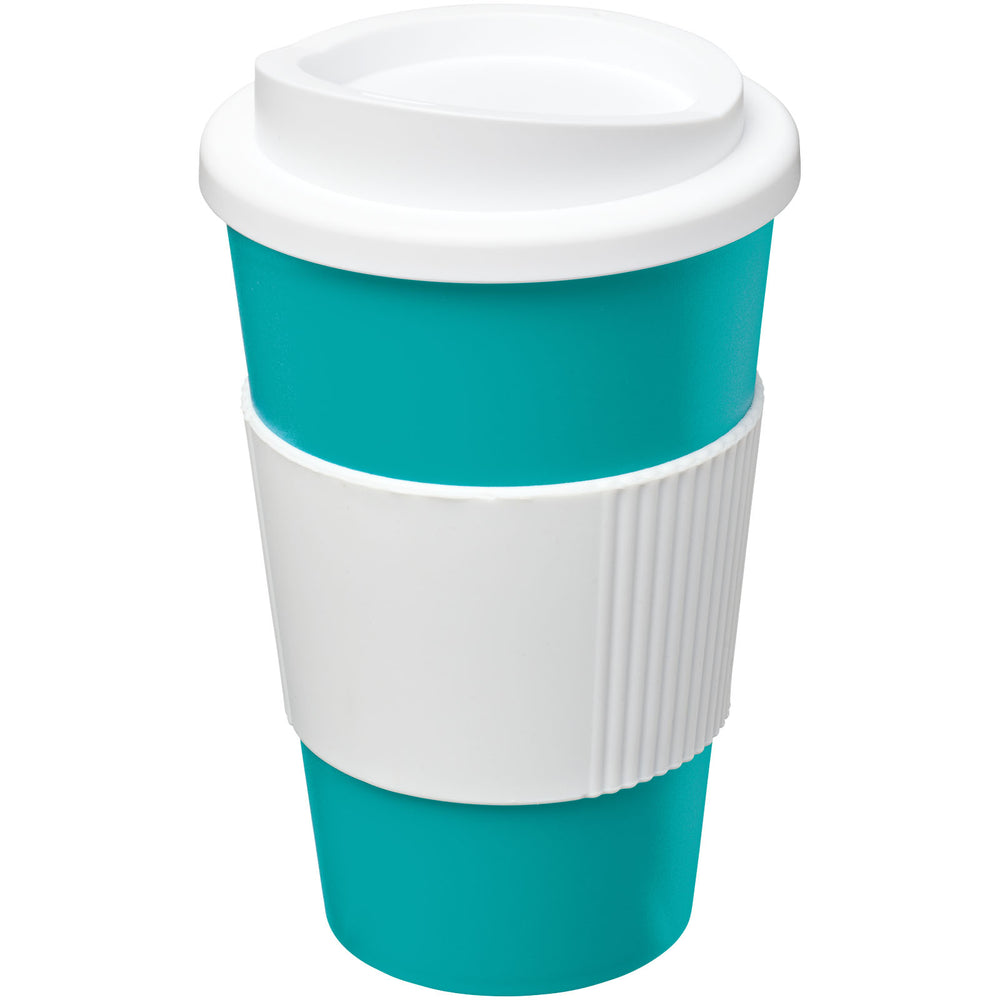 Branded Americano® 350 ml insulated tumbler with grip
