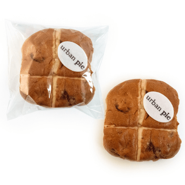 Branded Hot Cross Bun with Edible Wafer Logo
