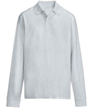 SOL'S Unisex Pacific Long Sleeve Piqué Polo Shirt Pure Grey