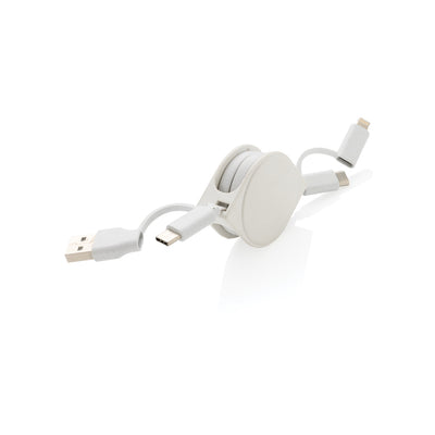 Branded RCS standard recycled plastic and TPE 6-in-1 cable