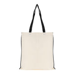 5oz NATURAL cotton shopper bag with piping trim + handles