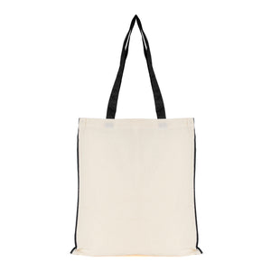 5oz NATURAL cotton shopper bag with piping trim + handles
