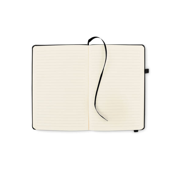 Branded Recycled PU A5 lined notebook