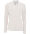 SOL'S Ladies Perfect Long Sleeve Piqué Polo Shirt White