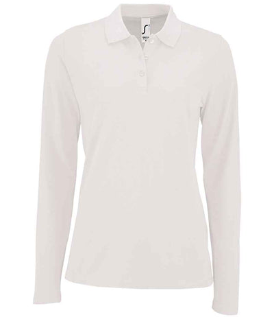 Branded SOL'S Ladies Perfect Long Sleeve Piqué Polo Shirt