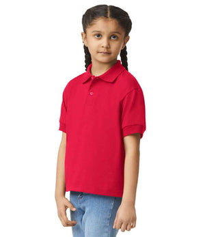 Gildan Kids DryBlend® Jersey Polo Shirt Red