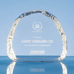 Branded 12cm Optical Crystal Ice Block Paperweight