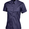 Ladies Pinpoint Oxford Half Sleeve Shirt