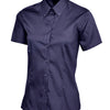 Branded Ladies Pinpoint Oxford Half Sleeve Shirt