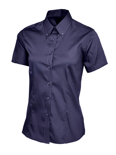 Branded Ladies Pinpoint Oxford Half Sleeve Shirt