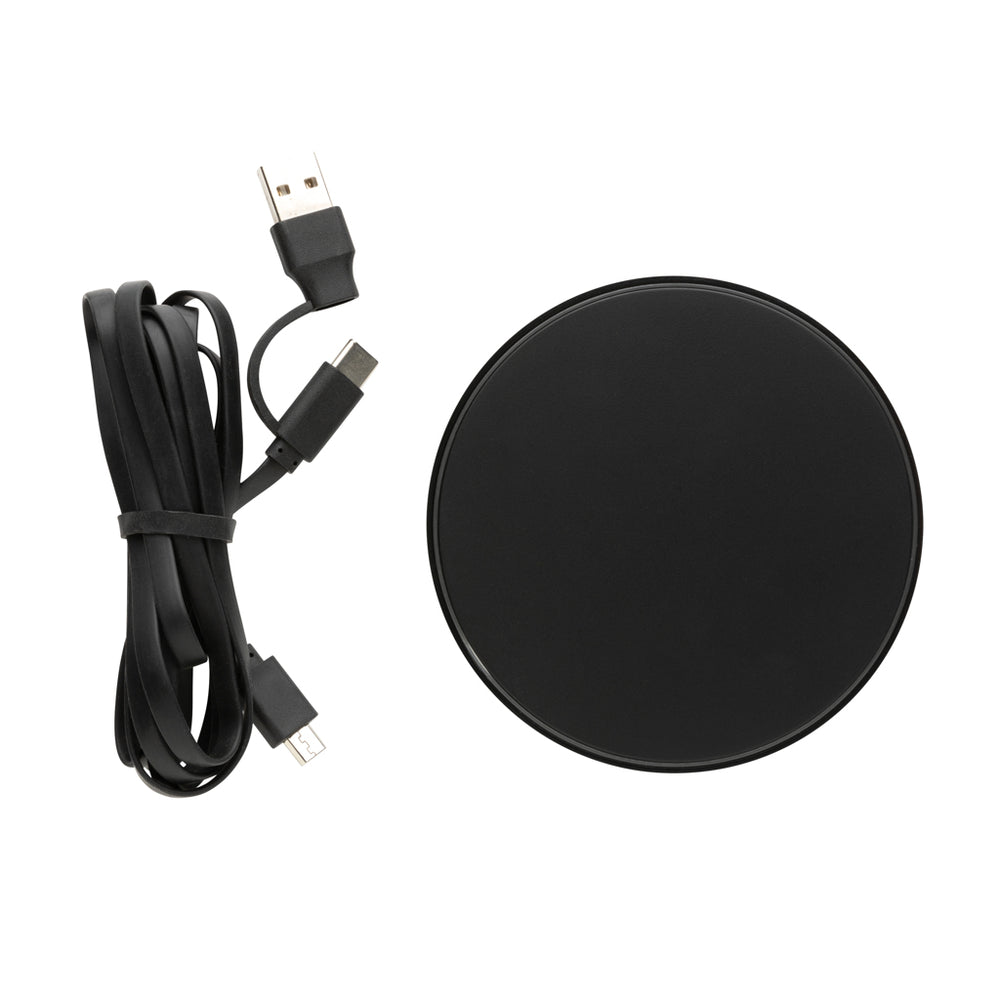 Branded RCS standard recycled plastic 10W wireless charger