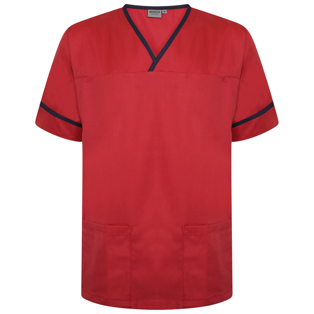 Behrens Contrast Trim Smart Scrub Top