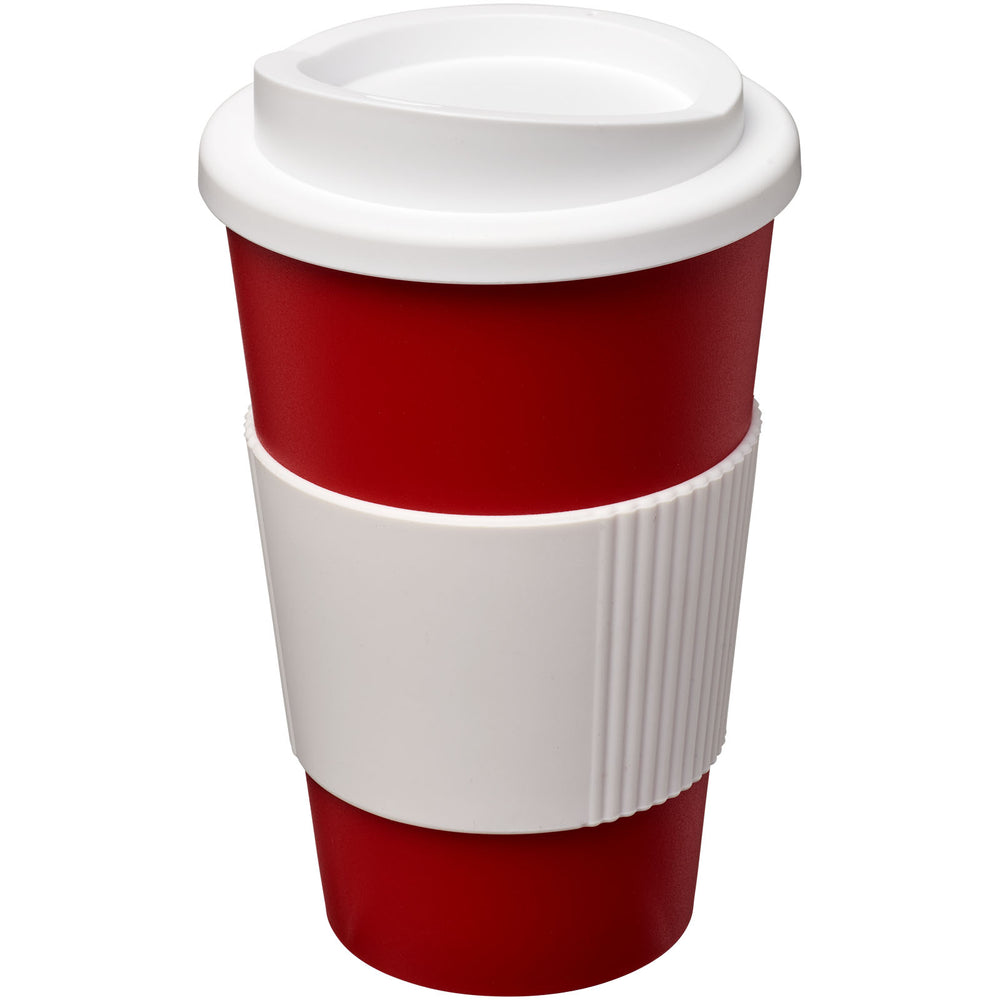 Branded Americano® 350 ml insulated tumbler with grip