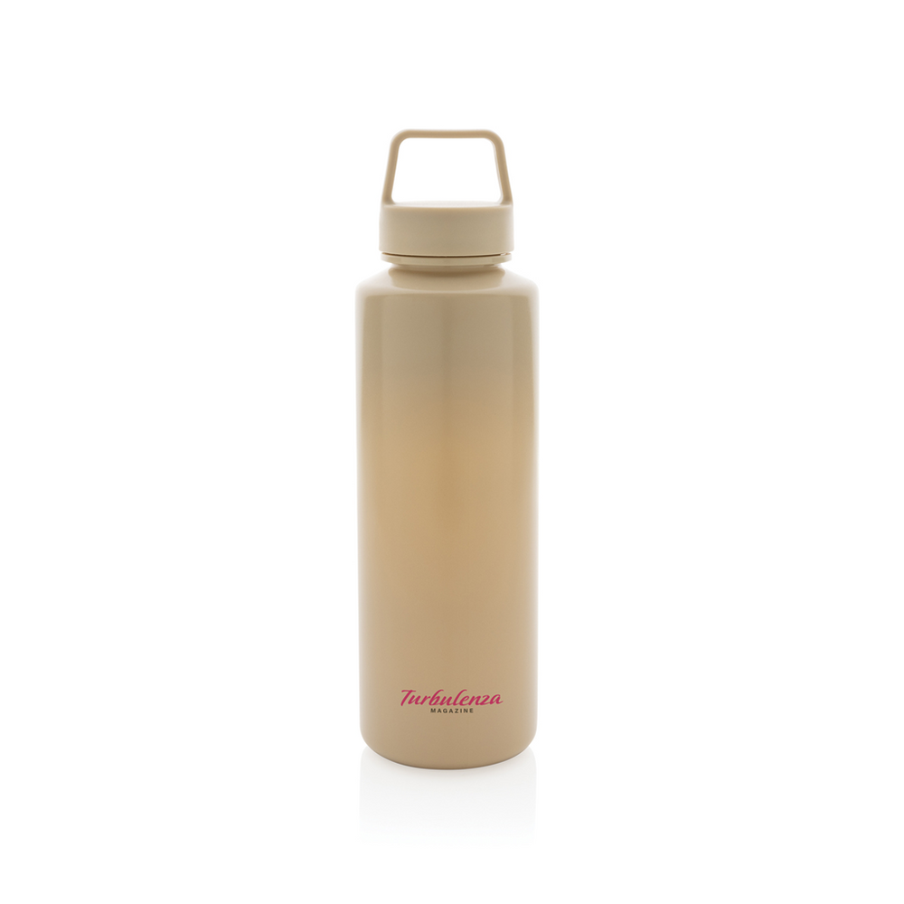 Branded RCS certified recycled PP water bottle with handle
