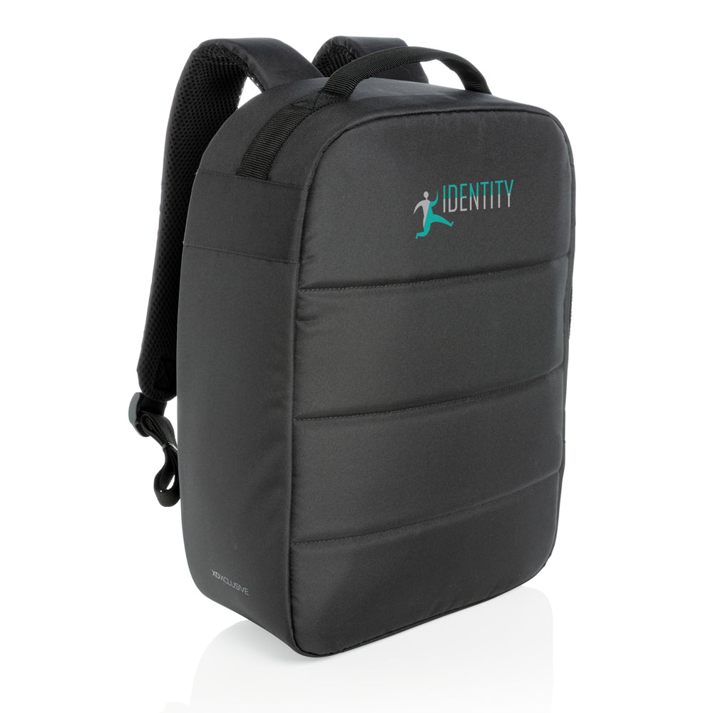 Branded Impact AWARE™ RPET anti-theft 15.6" laptop backpack
