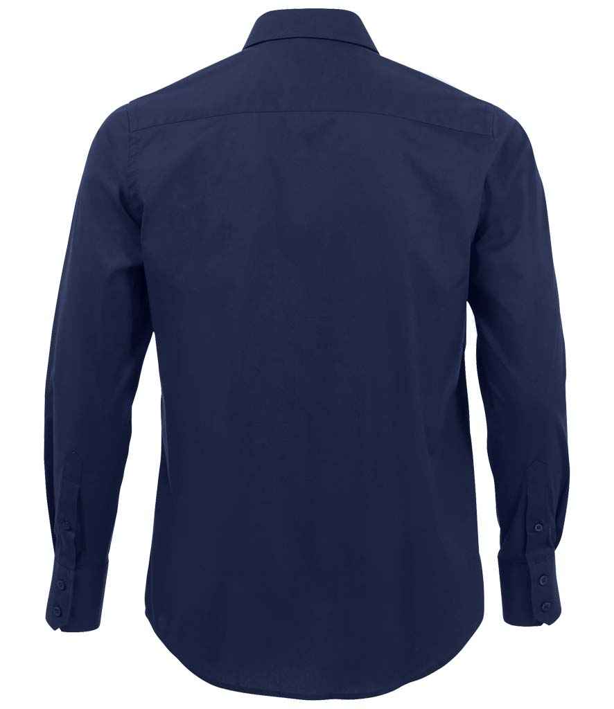 SOL'S Brighton Long Sleeve Fitted Shirt Dark Blue