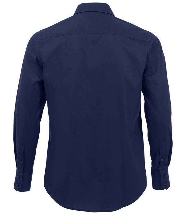 SOL'S Brighton Long Sleeve Fitted Shirt Dark Blue