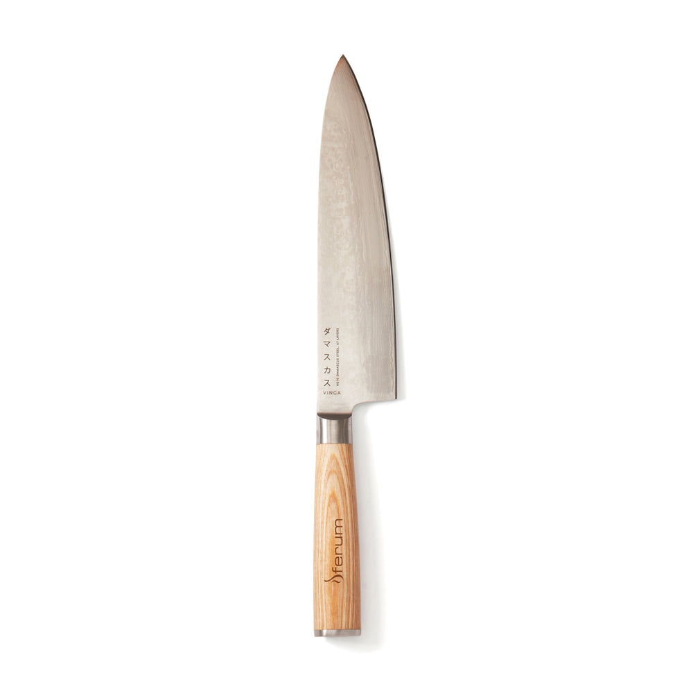 Branded VINGA Hattasan Damascus chef’s edition knife