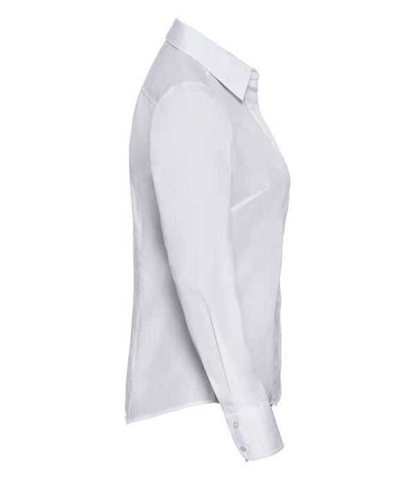 Russell Collection Ladies Long Sleeve Fitted Poplin Shirt