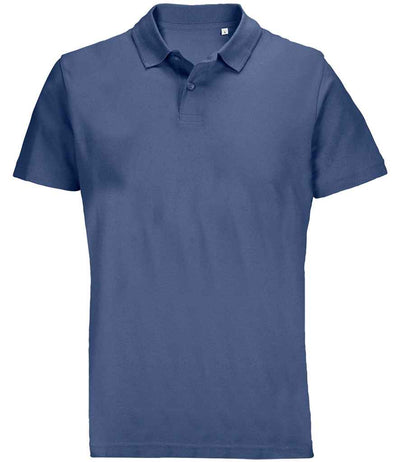 SOL'S Unisex Pulse Twin Piqué Polo Shirt Denim