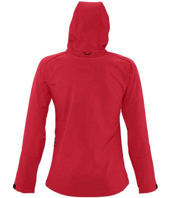 SOL'S Ladies Replay Hooded Soft Shell Jacket Pepper Red