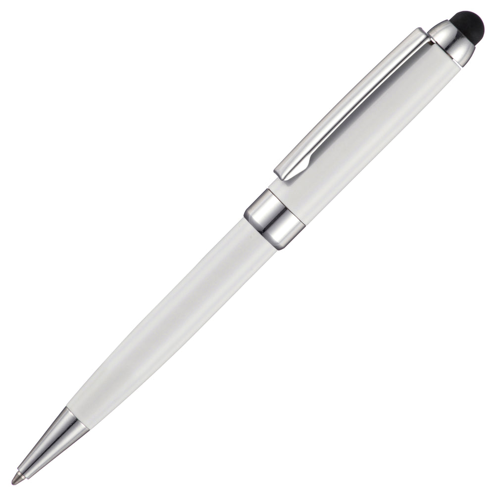 Branded ASTON STYLUS ball pen with chrome trim