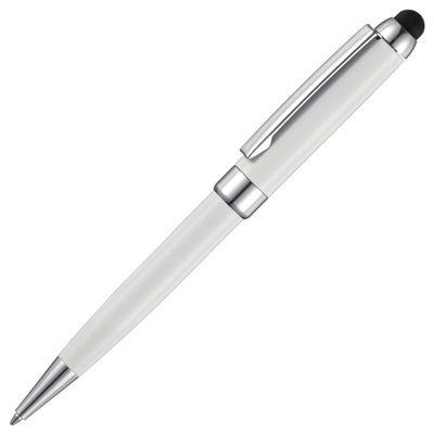 Branded ASTON STYLUS ball pen with chrome trim