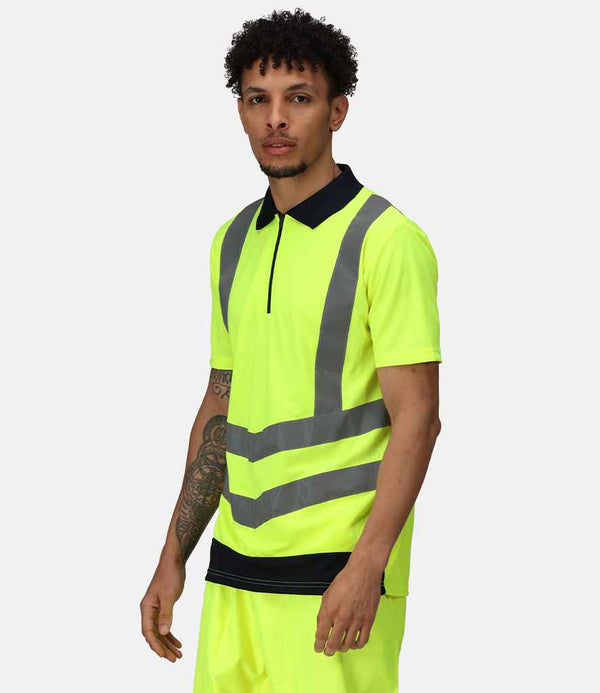 Regatta High Visibility Pro Contrast Piqué Polo Shirt