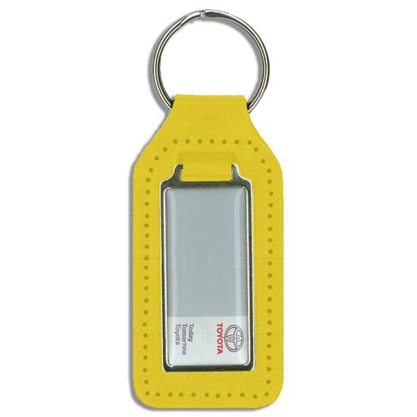 Long Square Shaped Keyfob with Domed Medallion