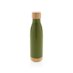 Vacuum stainless steel bottle with bamboo lid and bottom