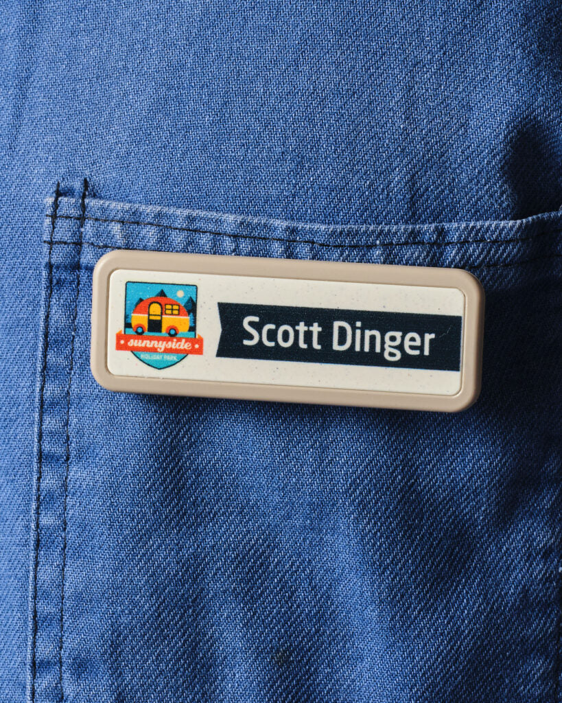 Select Name Badge - Slim Rectangle - Safety Pin