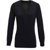 Premier Ladies Knitted Cotton Acrylic V Neck Sweater
