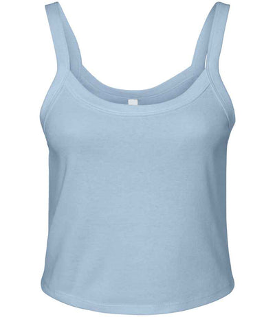 Branded Bella Ladies Micro Rib Spaghetti Strap Tank Top