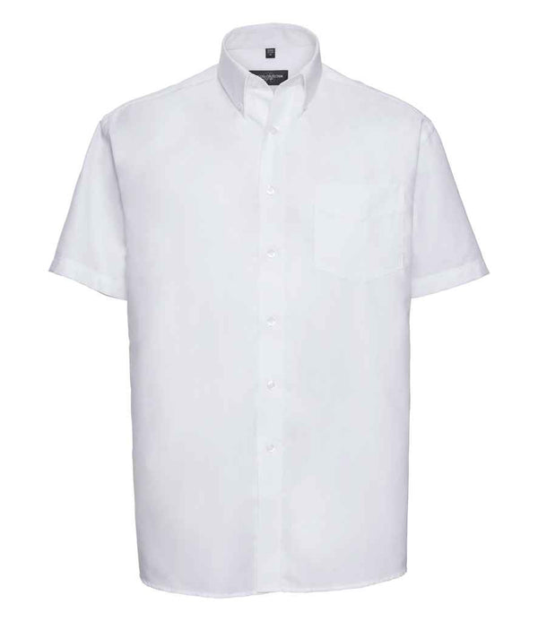 Russell Collection Short Sleeve Easy Care Oxford Shirt