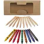 Branded Lucky 19-piece coloured pencil and crayon set