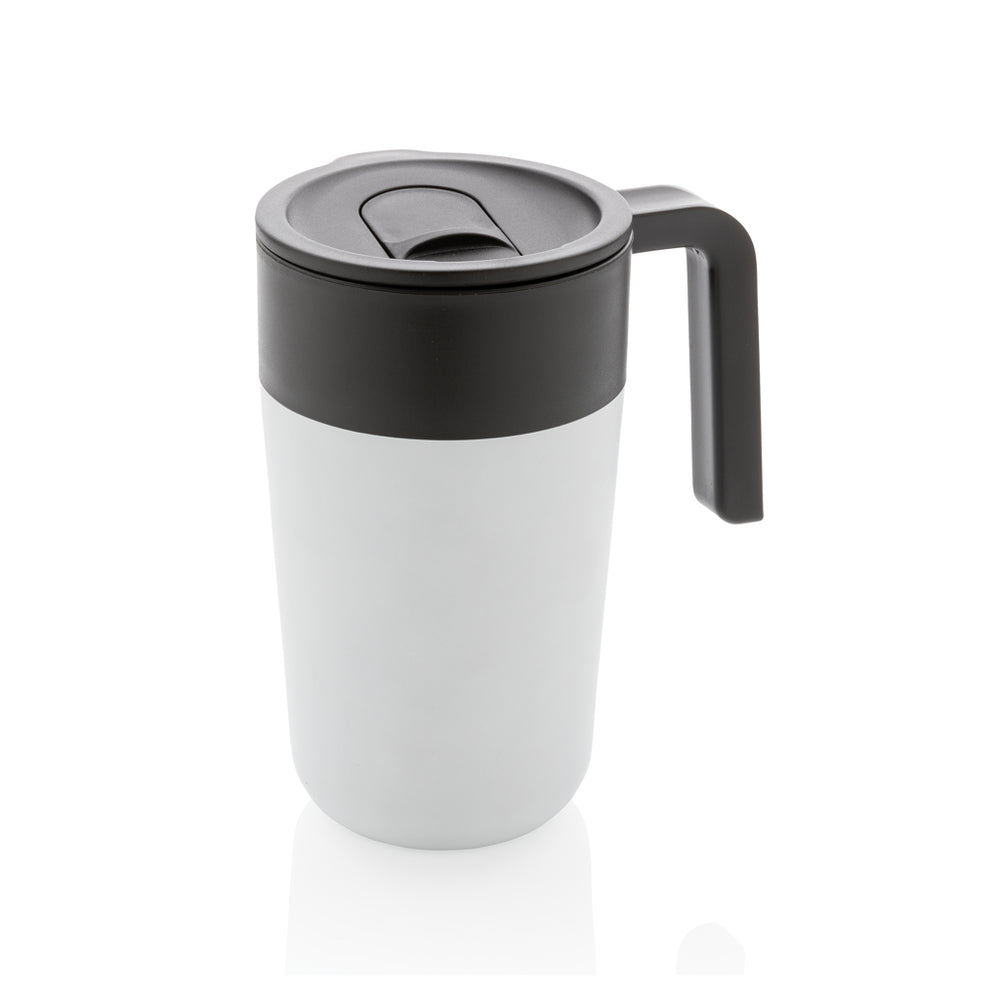 Branded GRS Recycled PP and SS mug with handle